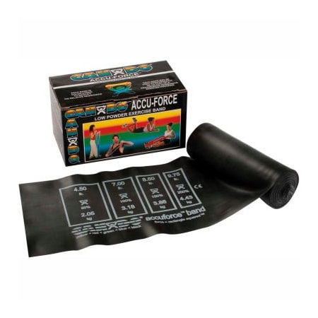 Fabrication Enterprises CanDo AccuForce Exercise Band, Black, 6 Yard Roll 1466723